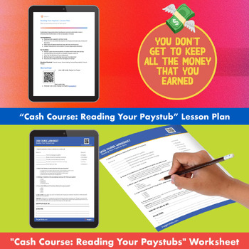Preview of Financial Literacy: Reading Your Paystub - Lesson Plan, Worksheet, Video Link