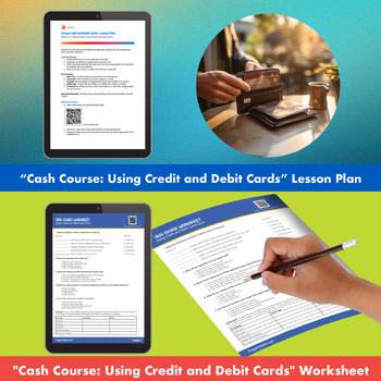Preview of Financial Literacy: Credit and Debit Cards - Lesson Plan, Worksheet, Video Link