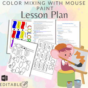 Preview of Lesson Plan: Color Mixing with Mouse Paint - PreK and K Fine Arts Exploration