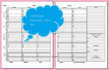 Preview of Lesson Plan, Curriculum Notebook, Teacher Planner Special Edition