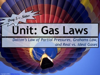 Preview of Lesson Plan: Dalton's and Graham's Laws, and Real vs. Ideal Gases