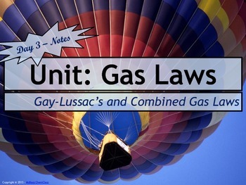 Preview of Lesson Plan: Gas Laws - Gay-Lussac and Combined