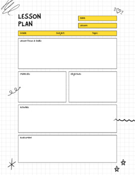 Preview of Lesson Plan Graph Paper