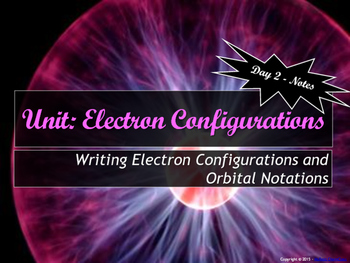 Preview of Lesson Plan: How to Write Electron Configurations and Orbital Notations