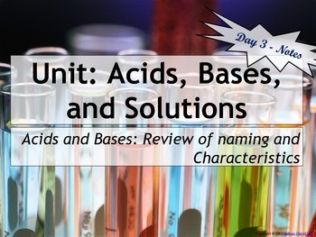 Preview of Lesson Plan: Introduction to Acids and Bases