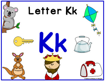 Lesson Plan - Letter K by McDowell Makes It Simple | TPT