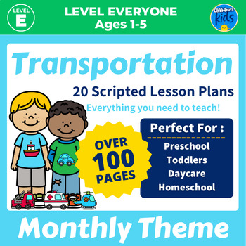 Preview of Lesson Plan On Transportation | Theme for ages 1-5