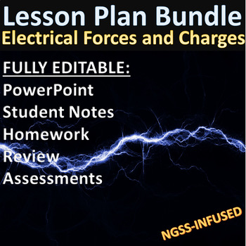 Preview of Electrical Forces, Charges, and Fields PPT | Full Unit Bundle | Physics