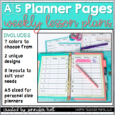 Lesson Plan Planner Pages (A5 Size)