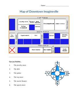 Lesson Plan Practice Giving Directions on a Map by Walton Burns | TpT