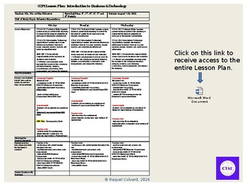 Preview of Lesson Plan, Presentation & Worksheet - Behavior & Expectations (Week 1)