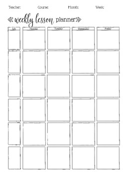 Lesson Plan & Punctuality Template by Paula Grandis | TPT