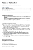 Ratios in the Kitchen (Lesson Plan Package)