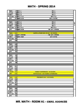 Preview of Lesson Plan Schedule Template