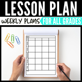 Preview of Lesson Plan Sheets - 8-Subject Plan Sheets