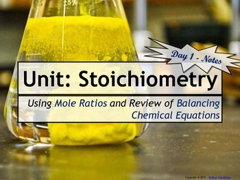 Preview of Lesson Plan: Stoichiometry - Mole-Mole Calculations