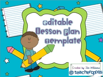 Preview of Editable Lesson Plan Template