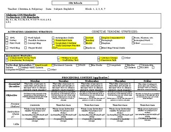 Preview of Lesson Plan Template