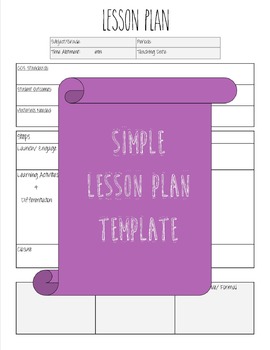 Preview of Lesson Plan Template