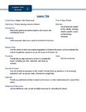 Lesson Plan Template