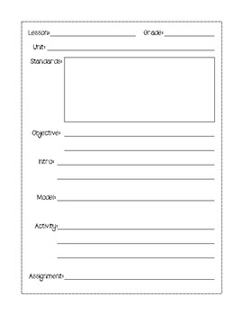 Lesson Plan Template by Megan LaRocque | TPT