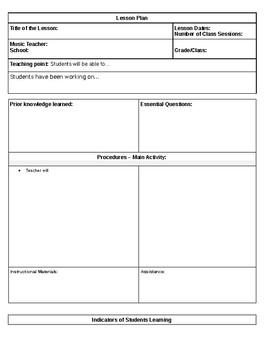 Lesson Plan Template by victor tergilene | Teachers Pay Teachers