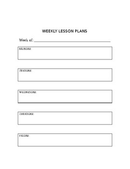 Lesson Plan Template by LByDesignStudio | TPT