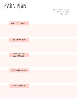 Preview of Lesson Plan Template