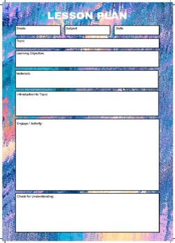 Preview of Lesson Plan Template