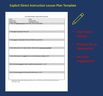 Preview of EDI Lesson Plan Template