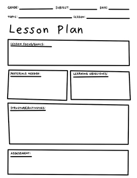 Lesson Plan Template by Pop Art Kween Classroom | TPT