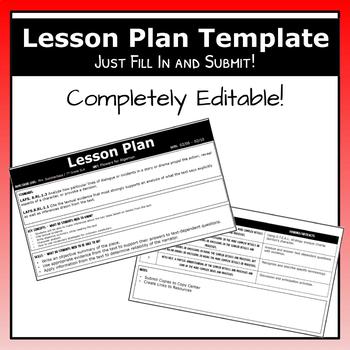 Preview of Lesson Plan Template | EDITABLE