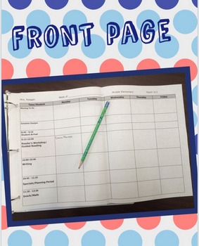 Preview of Weekly Lesson Plan Template - Editable