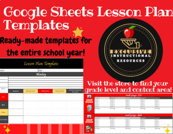 Preview of Lesson Plan Template (Exclusive Instructional Resources Sample)