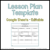 Lesson Plan Template | Google Sheets