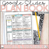 Lesson Plan Template - Google Slides Digital Plan Book 