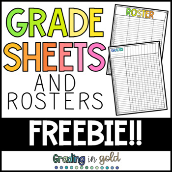 Preview of Grade Sheet, Roster, and Checklist Templates - FREEBIE!!