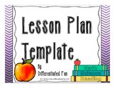 Lesson Plan Template Ideal for Special Education/ELL