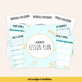 Lesson Plan Template, Lesson Planner Printable, Homeschool