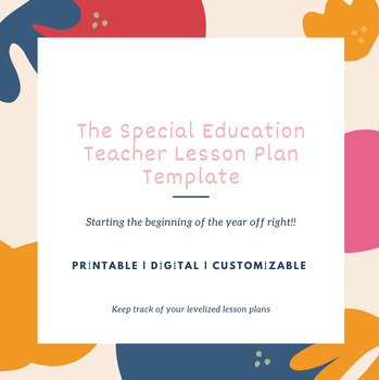 Lesson Plan Template (Multi-Level) by SPED Haven | TPT