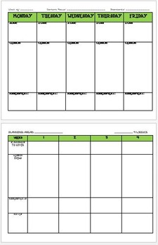 Preview of Lesson Plan Template ~ Plan by the week or Plan for the year