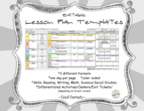 Lesson Plan Templates Editable (Primary Level)