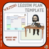 Lesson Plan Template - Writing (Editable)