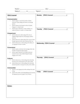 Preview of Lesson Plan Template for ALL Foreign Language Teachers!