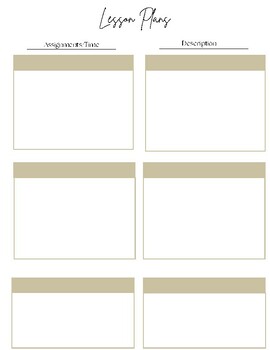Lesson Plan Template for Subs by Seasons of Summer | TPT