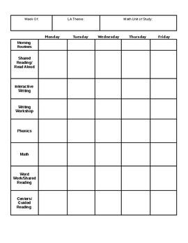 Lesson Plan Template for the 8 Elements by Christina Wilson | TPT