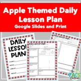 Lesson Plan Template with Apple Borders Print and Google Drive