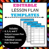 Lesson Plan Templates {Editable}