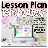 Lesson Plan Templates - Editable