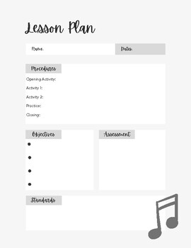 Preview of Lesson Plan Templates - FREE! (grey)